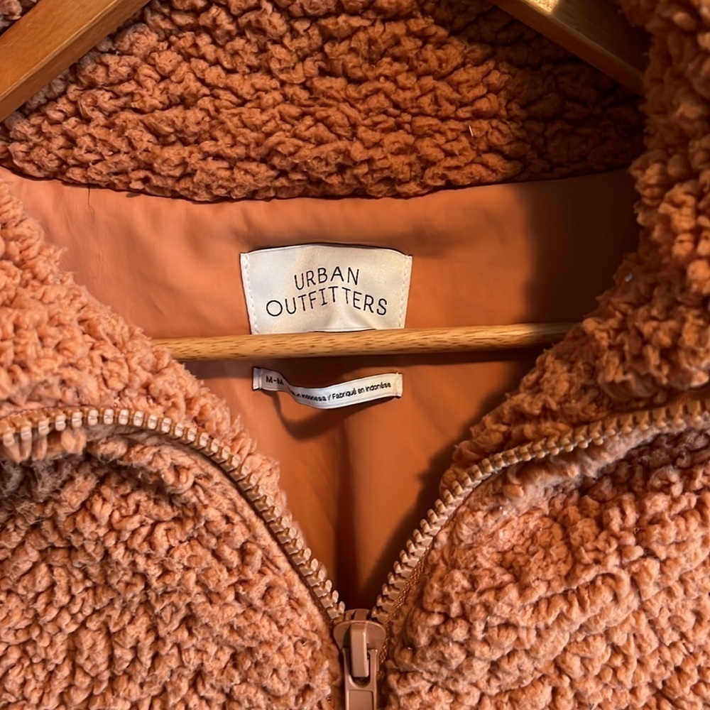 Urban Outfitters full zip fuzzy coat. - Picture 3 of 8
